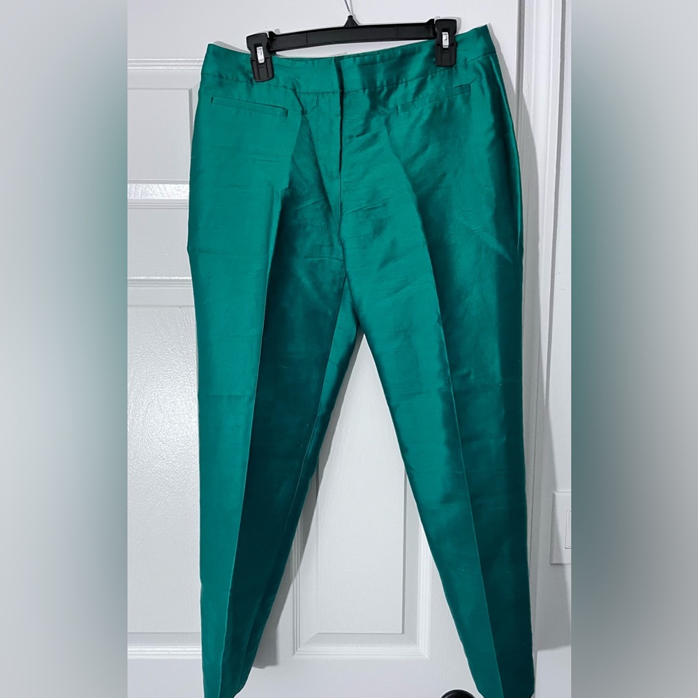 TALBOTS Women’s Green Pants Silk and Wool Blend Size 6